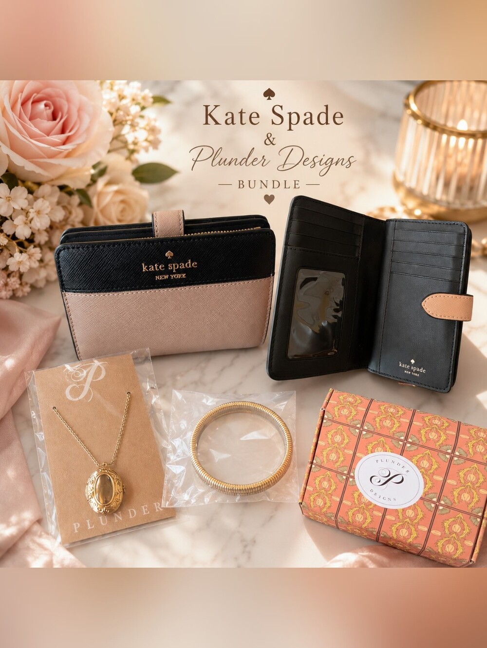 Kate Spade Wallet + Plunder Jewelry Bundle ✨